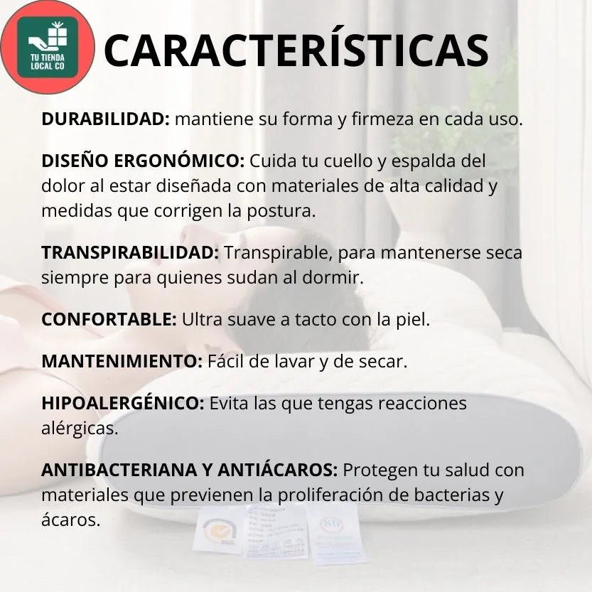 Pack 2x1: Almohada Ortopédica Cervical DELUXE ERGO™ | Descanso Perfecto