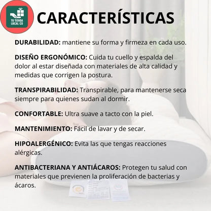 Almohada Ortopédica 3D DELUXE ERGO™ | Alineación Cervical Perfecta
