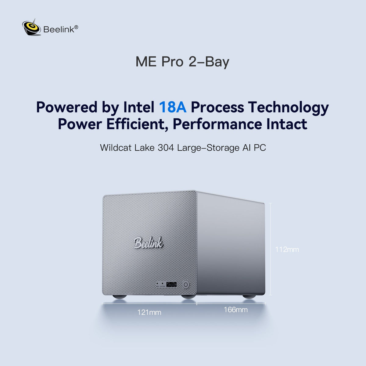 Beelink ME Pro 2-Bay  AI NAS Mini PC  Intel® Wildcat Lake 304 - Image 2
