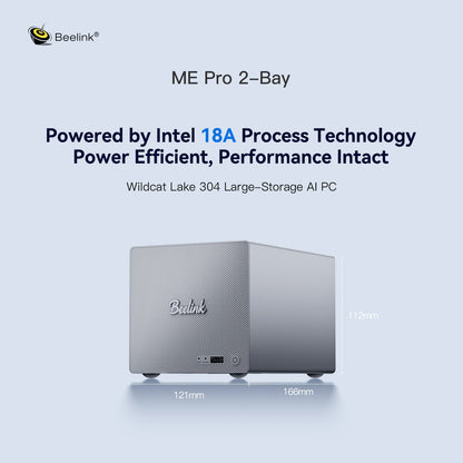 Beelink ME Pro 2-Bay  AI NAS Mini PC  Intel® Wildcat Lake 304 - Image 2