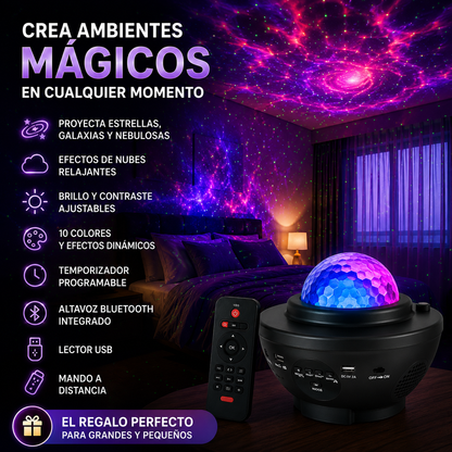 Proyector de Estrellas Galaxy LumenStar™ con Altavoz Bluetooth