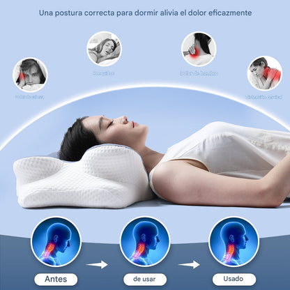Almohada Ergonómica SaleForge™ con Funda Lavable | Máximo Confort