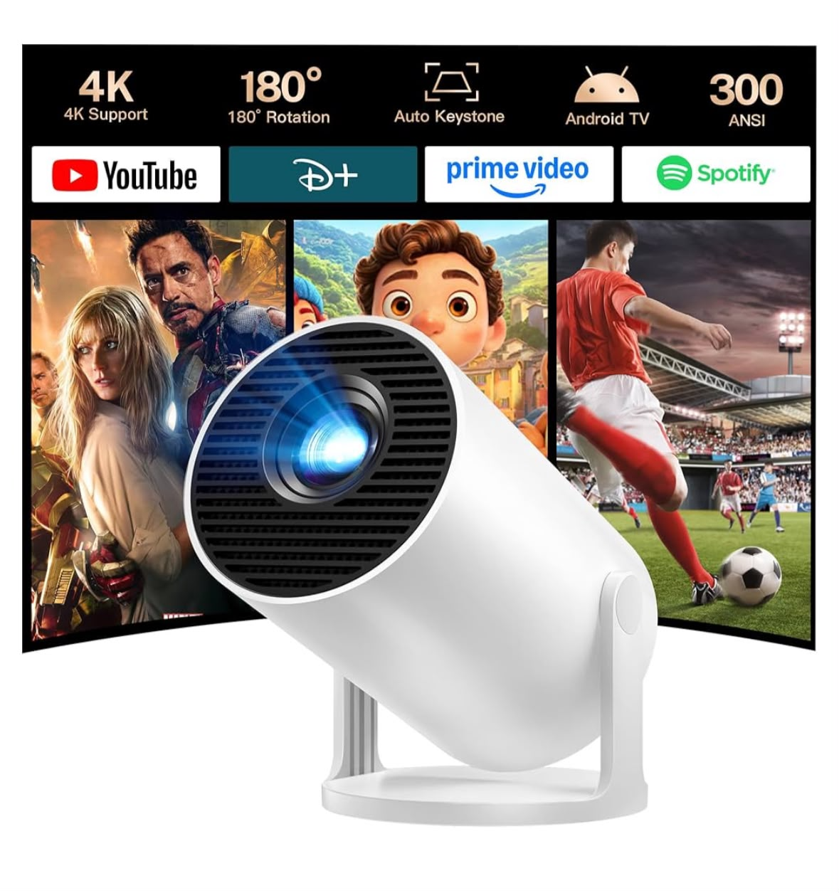 Proyector Portátil Ultra HD LumenView™ Pro | Cine en Casa