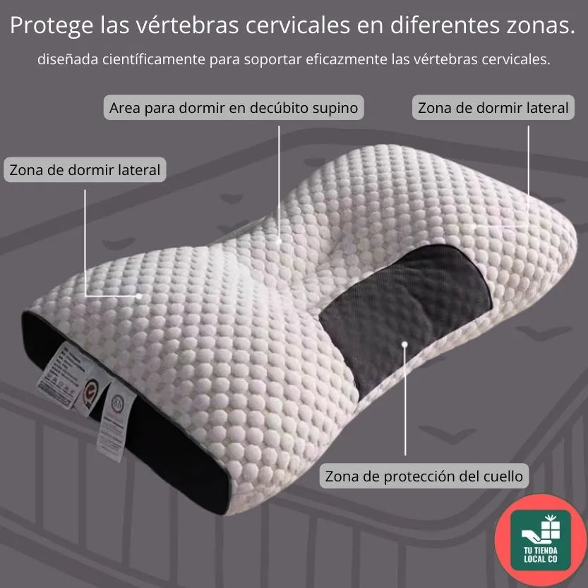 Almohada Ortopédica 3D DELUXE ERGO™ | Alineación Cervical Perfecta