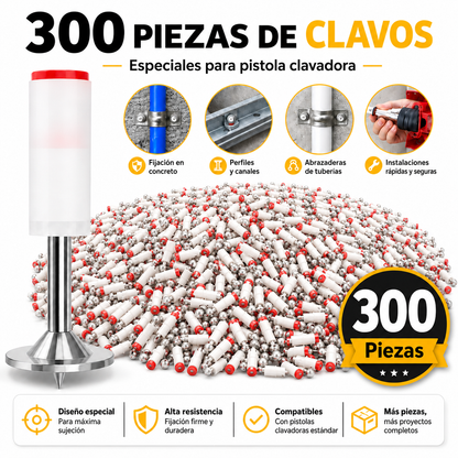 Pack de Clavos de Acero para Pistola Clavadora (100, 200 o 300 uds)