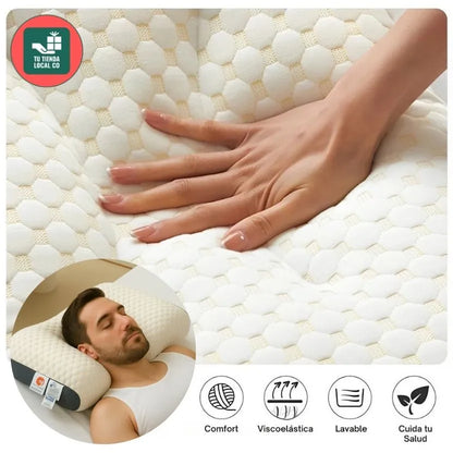 Almohada Ortopédica 3D DELUXE ERGO™ | Alineación Cervical Perfecta