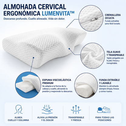 Almohada Cervical Ergonómica Premium SaleForge™ | Alivio del Dolor