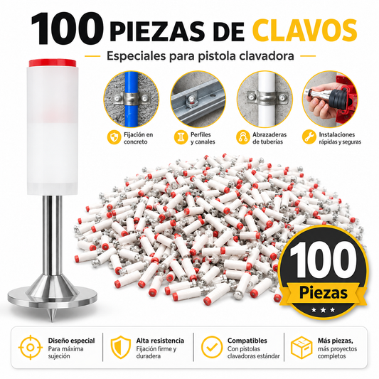 Pack de Clavos de Acero para Pistola Clavadora (100, 200 o 300 uds)