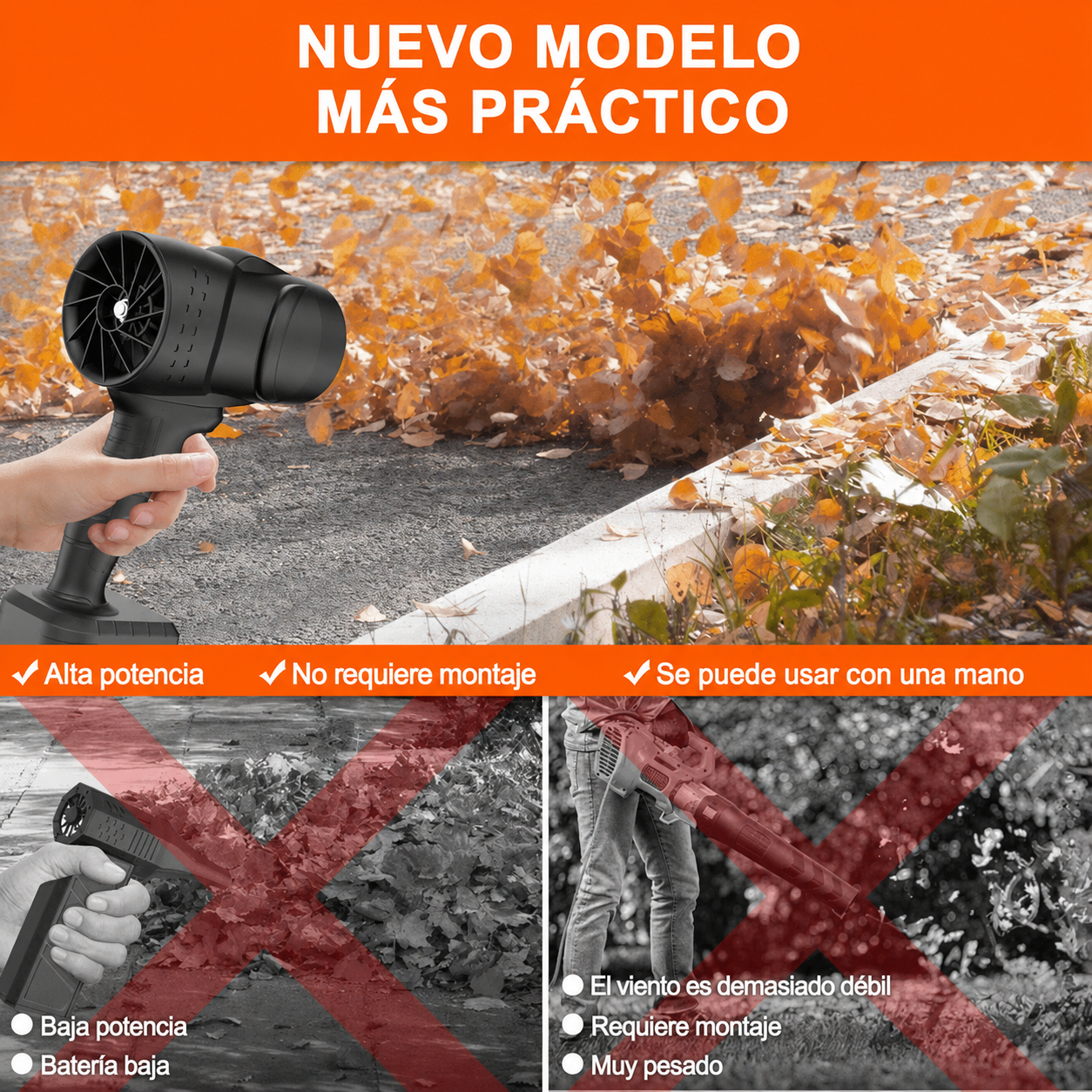 Soplador de Aire Turbo Inalámbrico 130.000 RPM + 2 Baterías