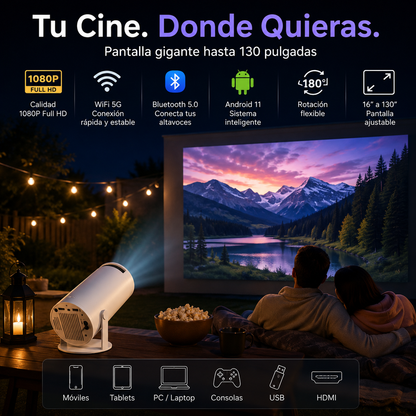 Proyector Portátil Ultra HD LumenView™ Pro | Cine en Casa
