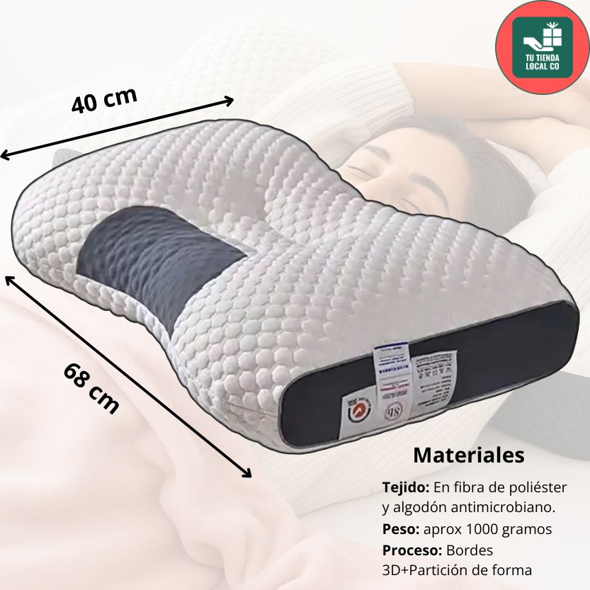 Pack 2x1: Almohada Ortopédica Cervical DELUXE ERGO™ | Descanso Perfecto