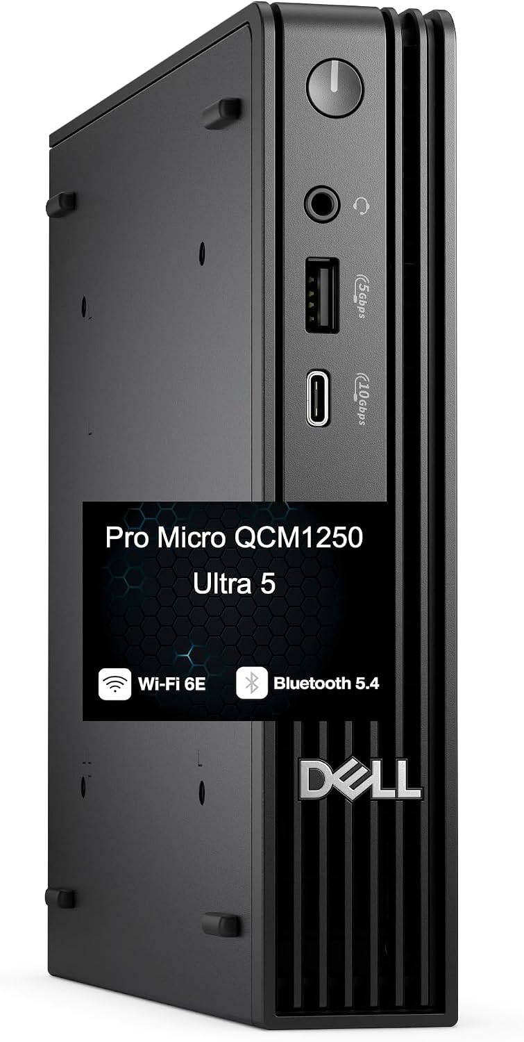 Dell Pro Micro QCM1250 AI Business Mini Desktop (Intel Ultra 5-235T)