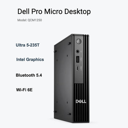 Dell Pro Micro QCM1250 AI Business Mini Desktop (Intel Ultra 5-235T) - Image 2