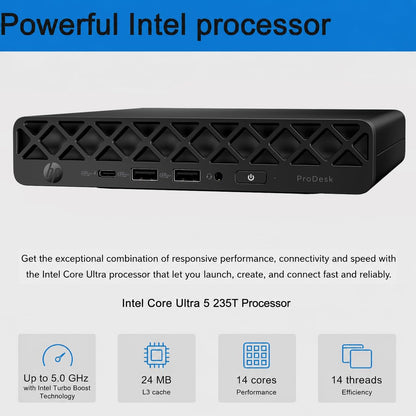 HP ProDesk 4 Mini G1i AI Business Mini Desktop (Intel Ultra 5-235T) - Image 2