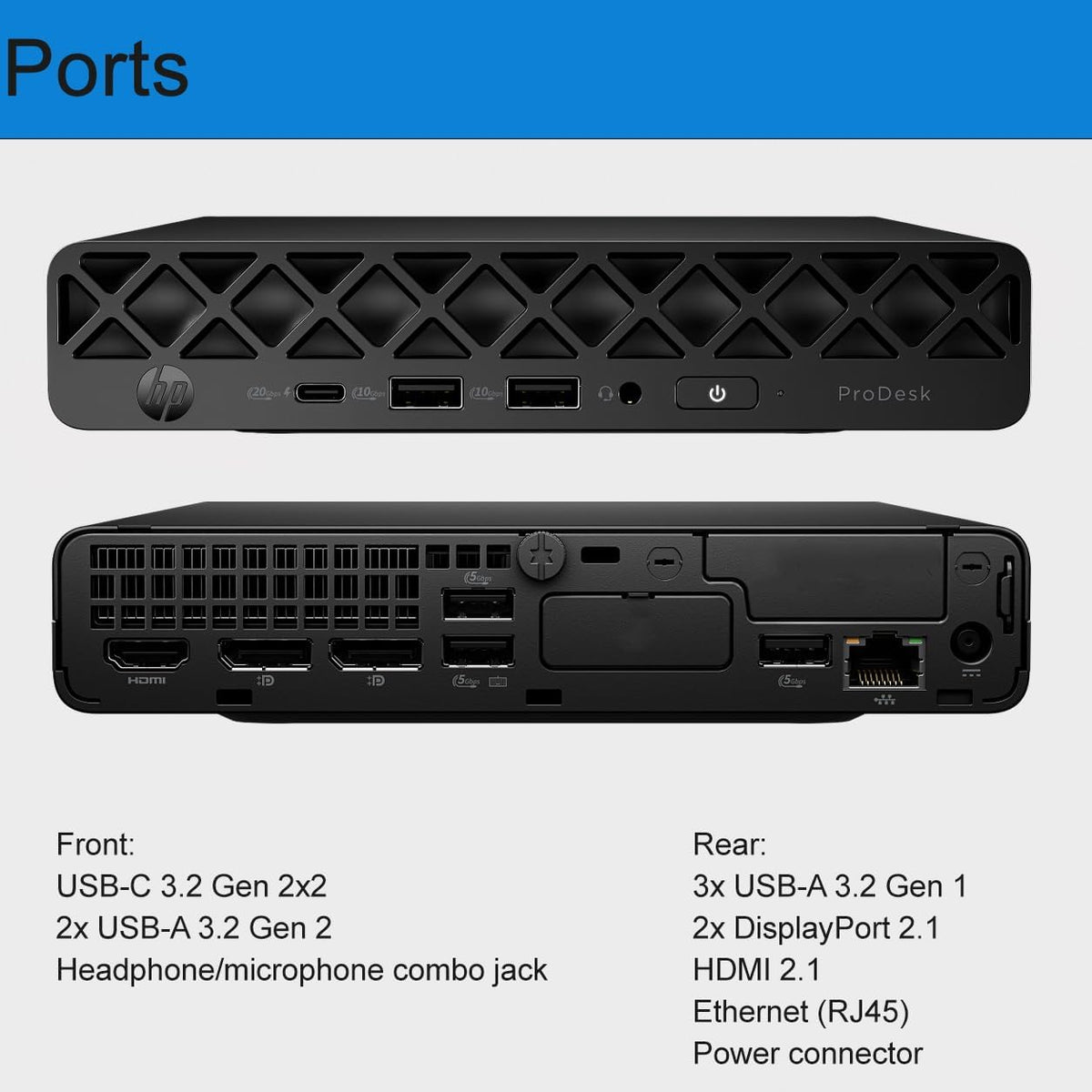 HP ProDesk 4 Mini G1i AI Business Mini Desktop (Intel Ultra 5-235T) - Image 4